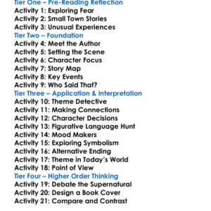 The October Country Ray Bradbury Worksheet Activity Booklet