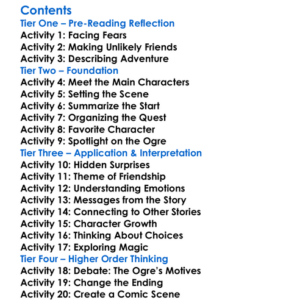 The Ogre Of Oglefort Diana Wynne Jones Worksheet Activity Booklet