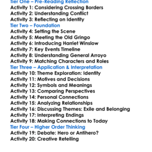 The Old Gringo Carlos Fuentes Worksheet Activity Booklet