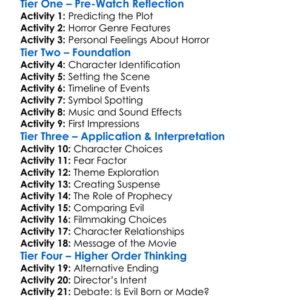 The Omen 2006 Worksheet Activity Booklet