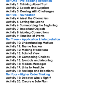 The Opal Deception Eoin Colfer Worksheet Activity Booklet