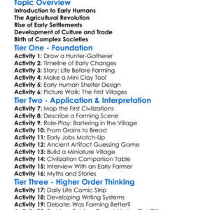 The Origins Of Human Civilization Worksheet Activity Booklet
