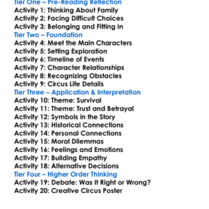 The Orphans Tale Pam Jenoff Worksheet Activity Booklet