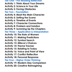 The Other Einstein Marie Benedict Worksheet Activity Booklet