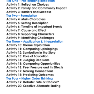 The Other Wes Moore Wes Moore Worksheet Activity Booklet