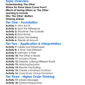 The Other Worksheet Activity Booklet