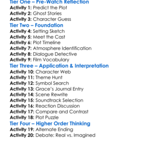 The Others 2001 Worksheet Activity Booklet