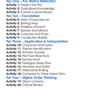 The Ouija Exorcism 2015 Worksheet Activity Booklet