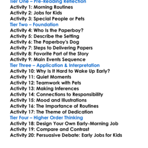 The Paperboy Dav Pilkey Worksheet Activity Booklet