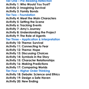 The Passage Justin Cronin Worksheet Activity Booklet