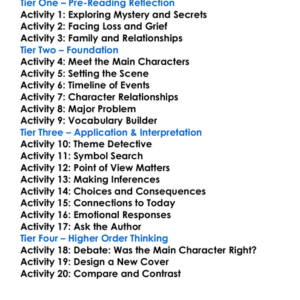 The Passenger Cormac Mccarthy Worksheet Activity Booklet