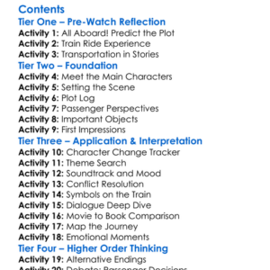 The Passengers That Took On The Train Line 2017 Worksheet Activity Booklet