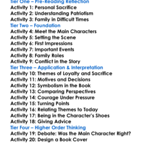 The Patriot Pearl S Buck Worksheet Activity Booklet