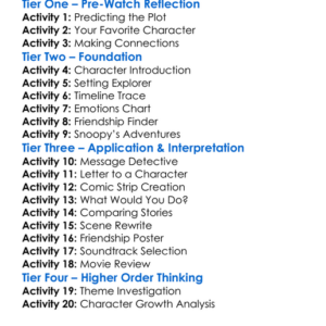 The Peanuts Movie Worksheet Activity Booklet