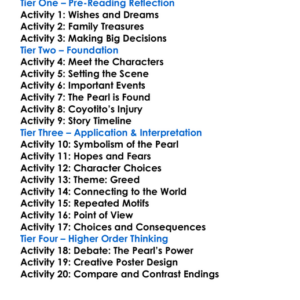 The Pearl John Steinbeck Worksheet Activity Booklet