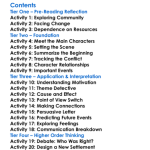 The People Of Sparks Jeanne Duprau Worksheet Activity Booklet