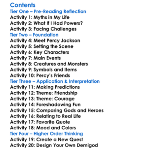 The Percy Jackson And The Olympians Coloring Book Worksheet Activity Booklet