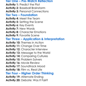 The Perfect Game Worksheet Activity Booklet