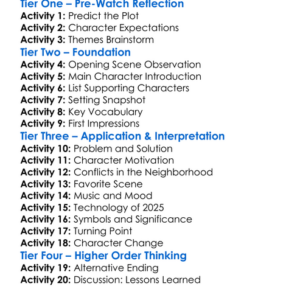The Perfect Neighbor 2025 Worksheet Activity Booklet