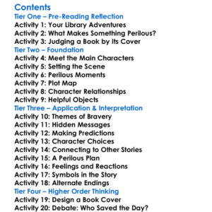 The Perfectly Perilous Library David L Harrison Worksheet Activity Booklet