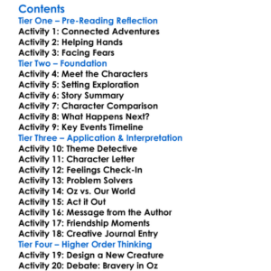 The Perilous Princess Of Oz Ruth Plumly Thompson Worksheet Activity Booklet