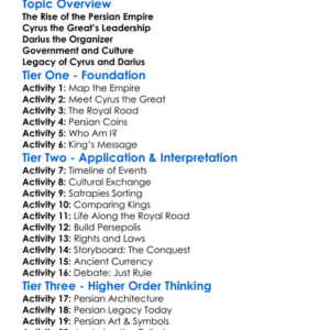 The Persian Empire Cyrus And Darius Worksheet Activity Booklet