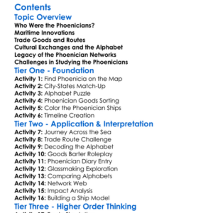 The Phoenicians And Early Trade Networks Worksheet Activity Booklet