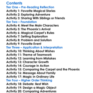 The Phoenix And The Carpet E Nesbit Worksheet Activity Booklet