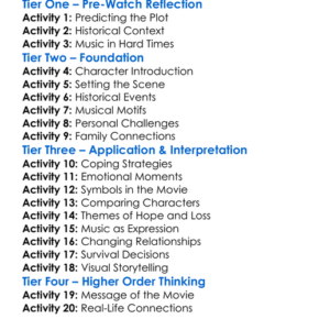 The Pianist Worksheet Activity Booklet
