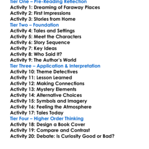 The Piazza Tales Herman Melville Worksheet Activity Booklet