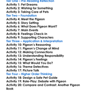 The Pigeon Wants A Puppy Worksheet Activity Booklet