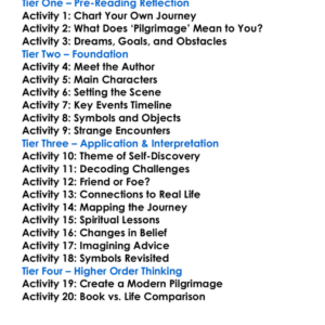 The Pilgrimage Paulo Coelho Worksheet Activity Booklet
