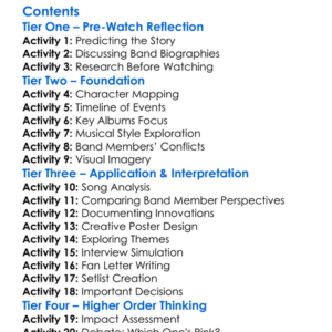 The Pink Floyd Story Which Ones Pink 2007 Worksheet Activity Booklet