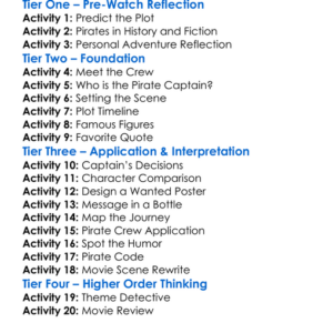 The Pirates Band Of Misfits Worksheet Activity Booklet