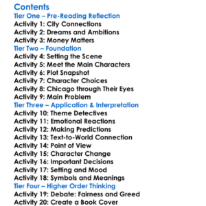 The Pit A Story Of Chicago Frank Norris Worksheet Activity Booklet