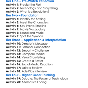 The Pixelated Revolution 2012 Worksheet Activity Booklet