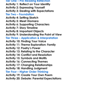 The Poet X Elizabeth Acevedo Worksheet Activity Booklet