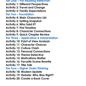 The Point Of View Henry James Worksheet Activity Booklet