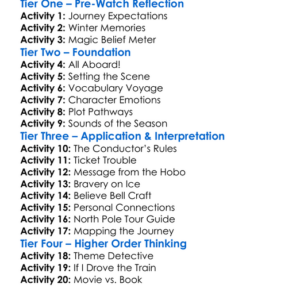 The Polar Express Worksheet Activity Booklet