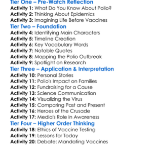 The Polio Crusade 2009 Worksheet Activity Booklet