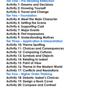 The Portrait Of A Lady Henry James Worksheet Activity Booklet