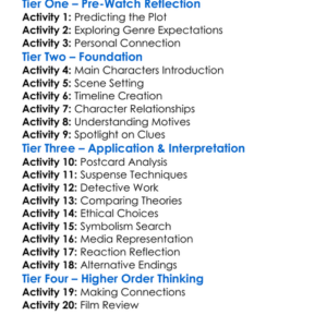 The Postcard Killings 2020 Worksheet Activity Booklet