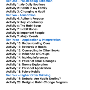 The Power Of Habit Charles Duhigg Worksheet Activity Booklet