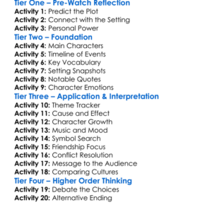 The Power Of One 1992 Worksheet Activity Booklet