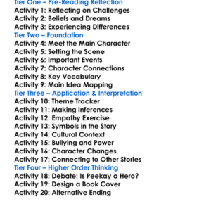 The Power Of One Bryce Courtenay Worksheet Activity Booklet