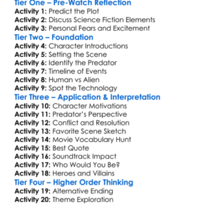 The Predator 2018 Worksheet Activity Booklet