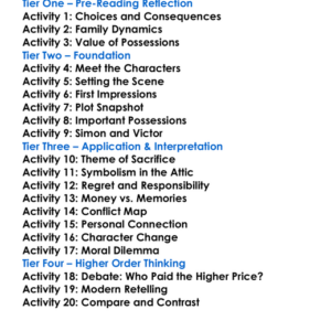 The Price Arthur Miller Worksheet Activity Booklet