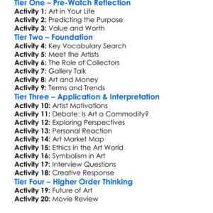 The Price Of Everything 2018 Worksheet Activity Booklet