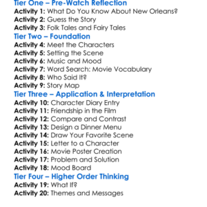 The Princess And The Frog Worksheet Activity Booklet