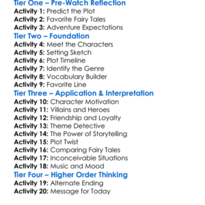 The Princess Bride Worksheet Activity Booklet